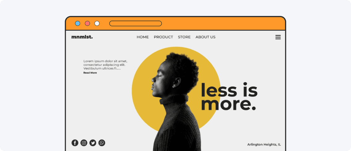 Minimalism website design trend