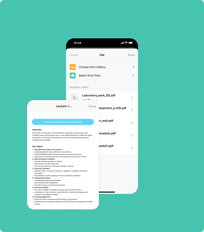 University Student files management feature