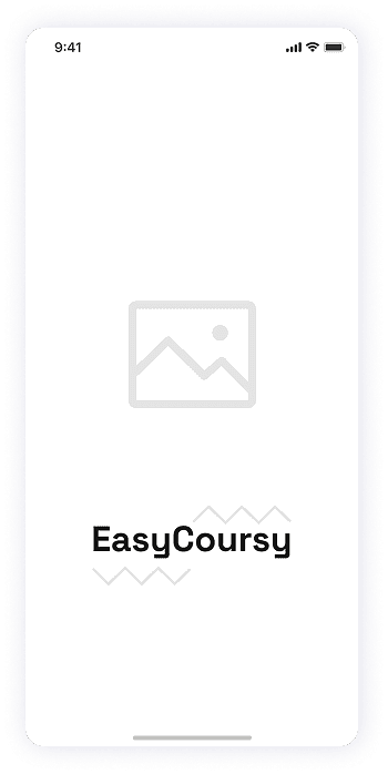 EasyCoursy app main screen wireframe