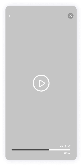 Wireframe of the Yogadgine video player screen