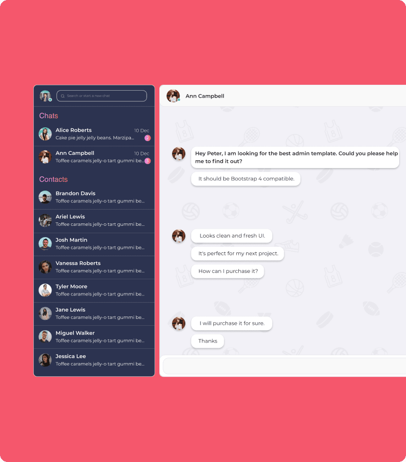 Sliky CRM software chat app feature