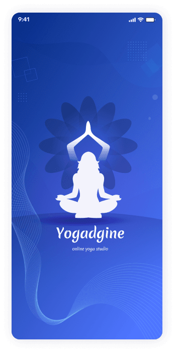 Yogadgine app splash screen design