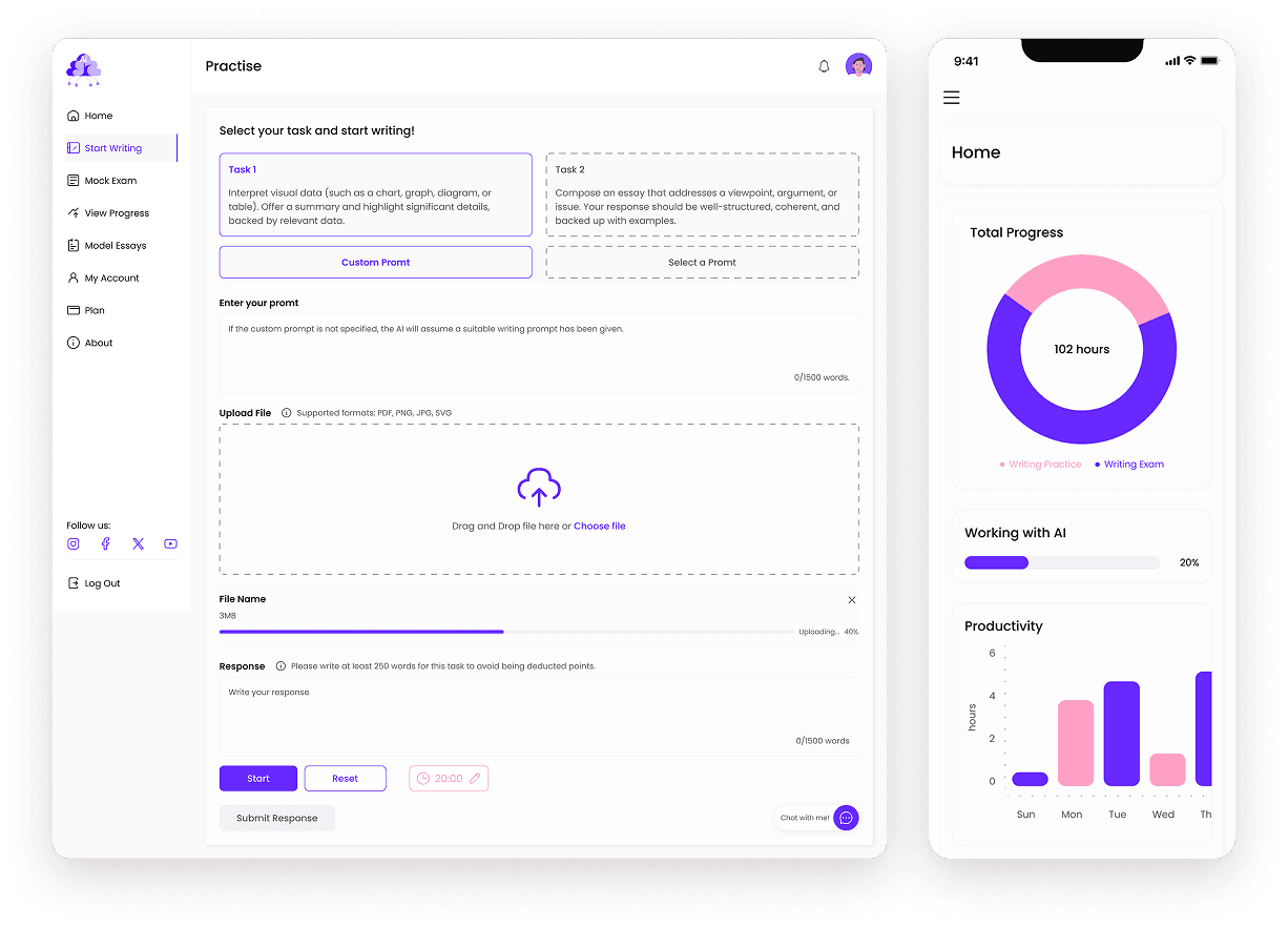 Writemaster education app design