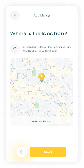 UI design of Turveyor map selection screen