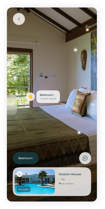 UI design of Turveyor bedroom details page
