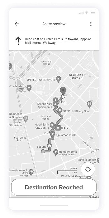 VetPet app route preview screen wireframe