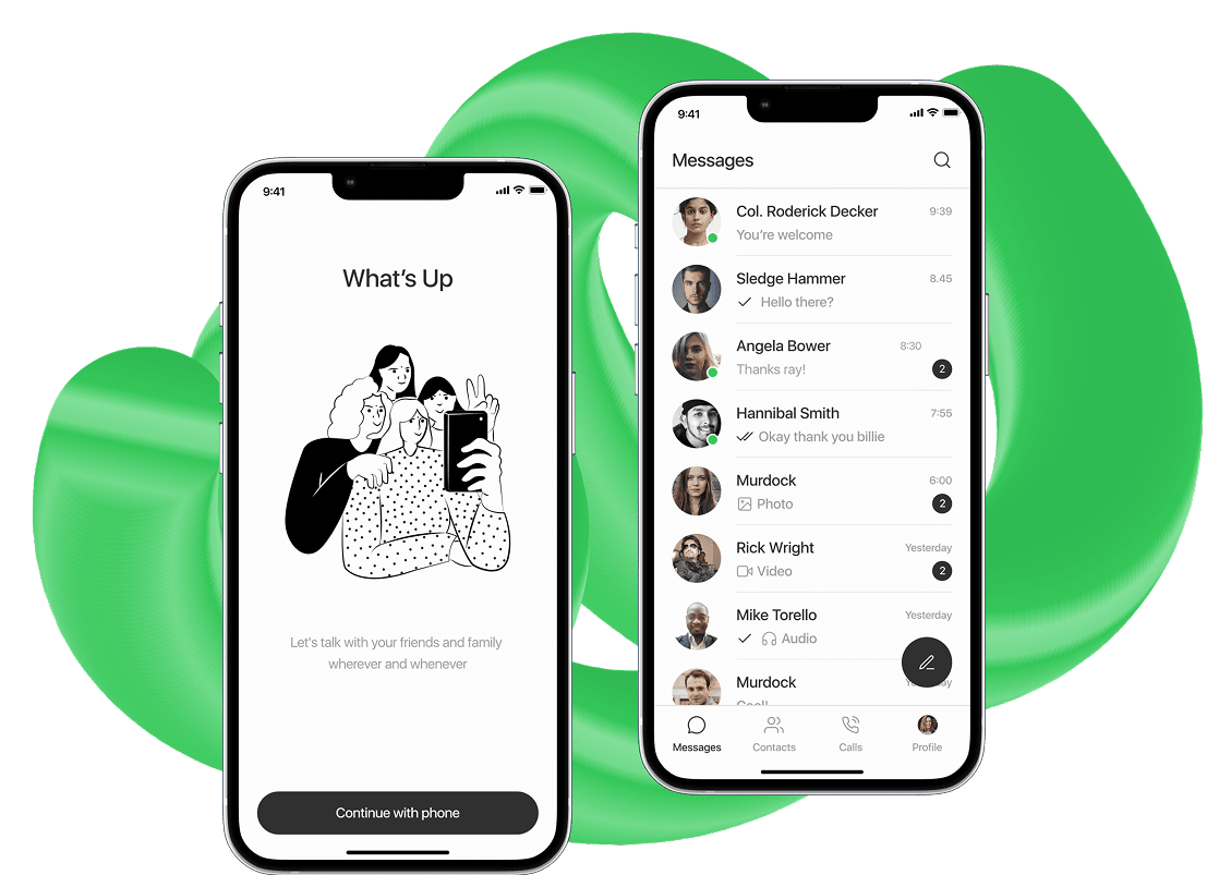 Mobile messenger app design