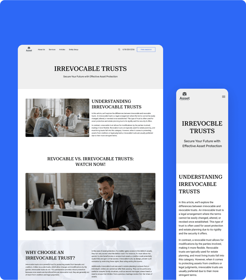 Asset Protection responsive design feature