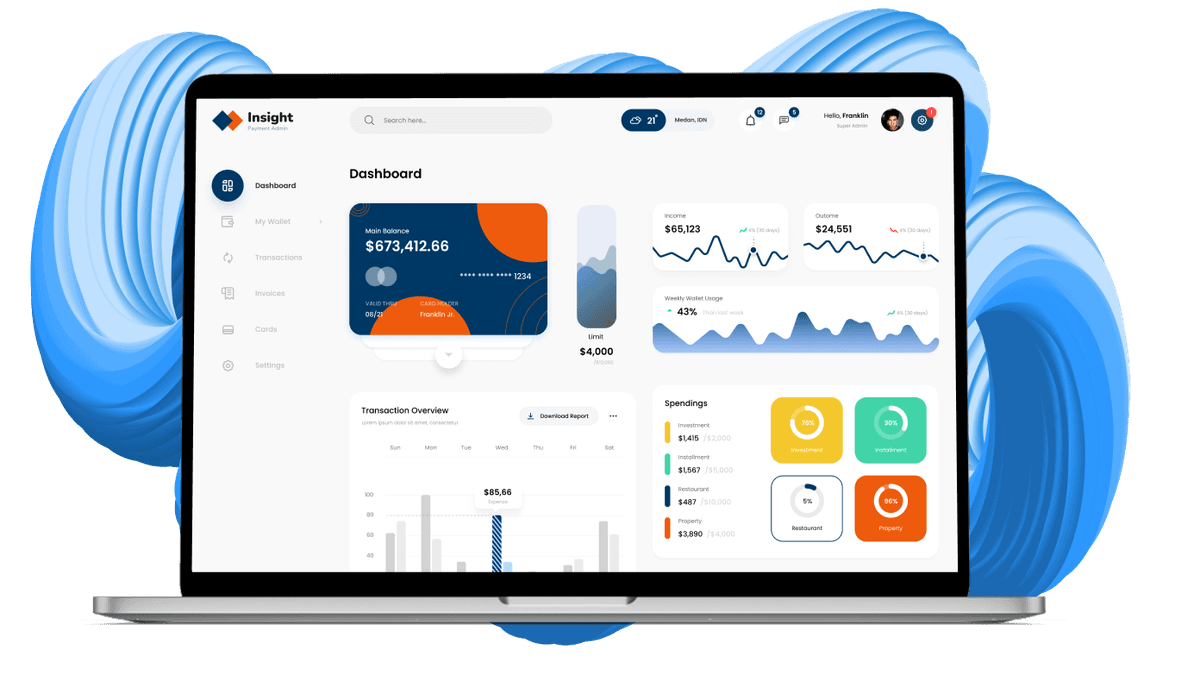 Insight admin panel template design