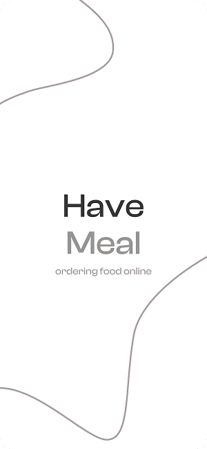 Wireframe of the Have Meal app-s welcome screen