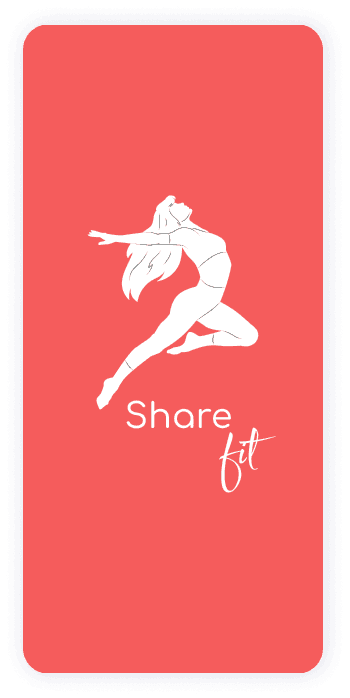 UI design of ShareFit app splash screen
