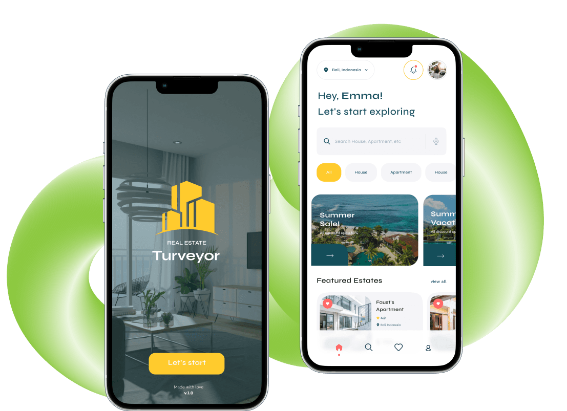 Turveyor booking app design