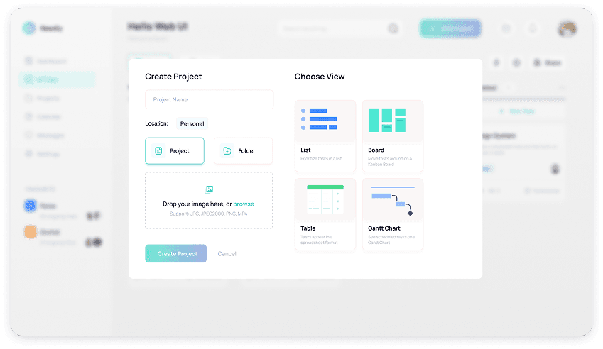 Needly project creation feature UI design