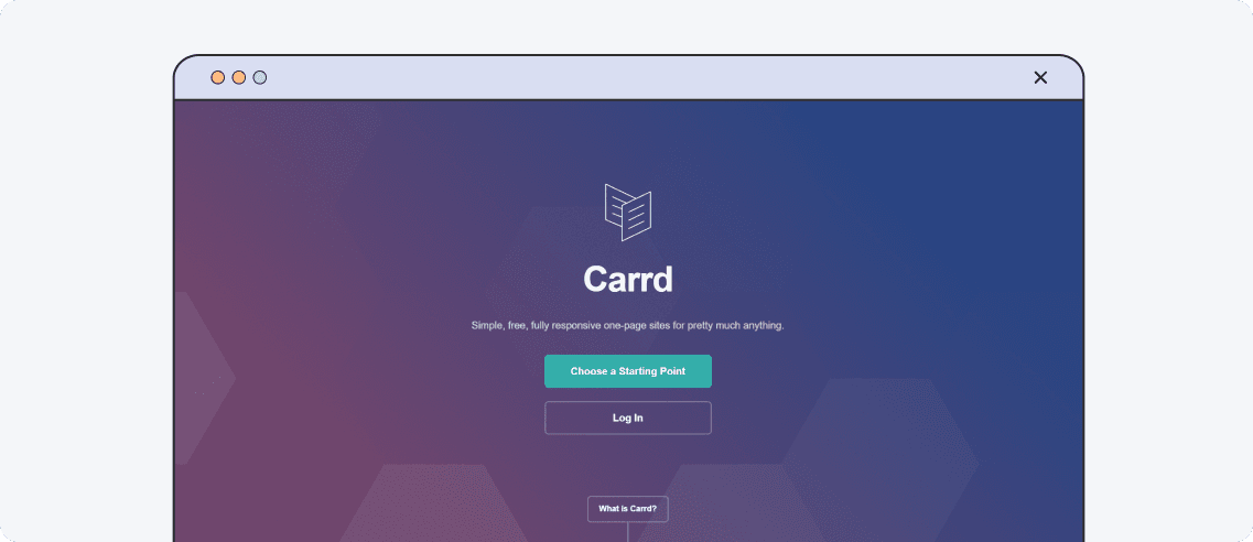 Carrd website design