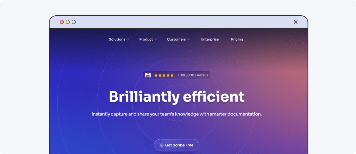 Scribe website design