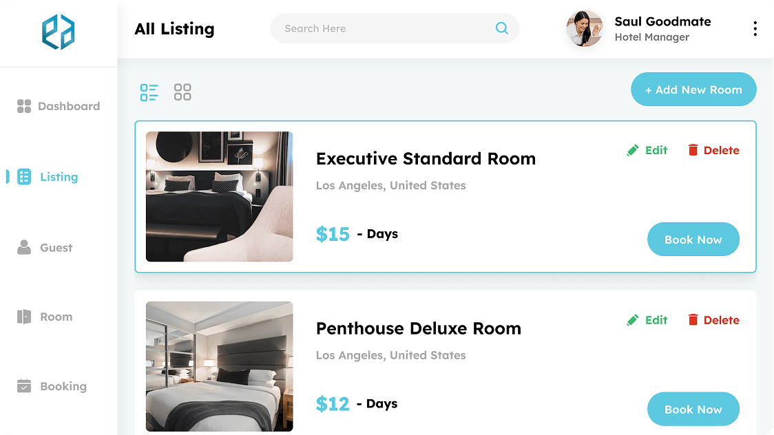 Elite Station CRM system design for hotel staff