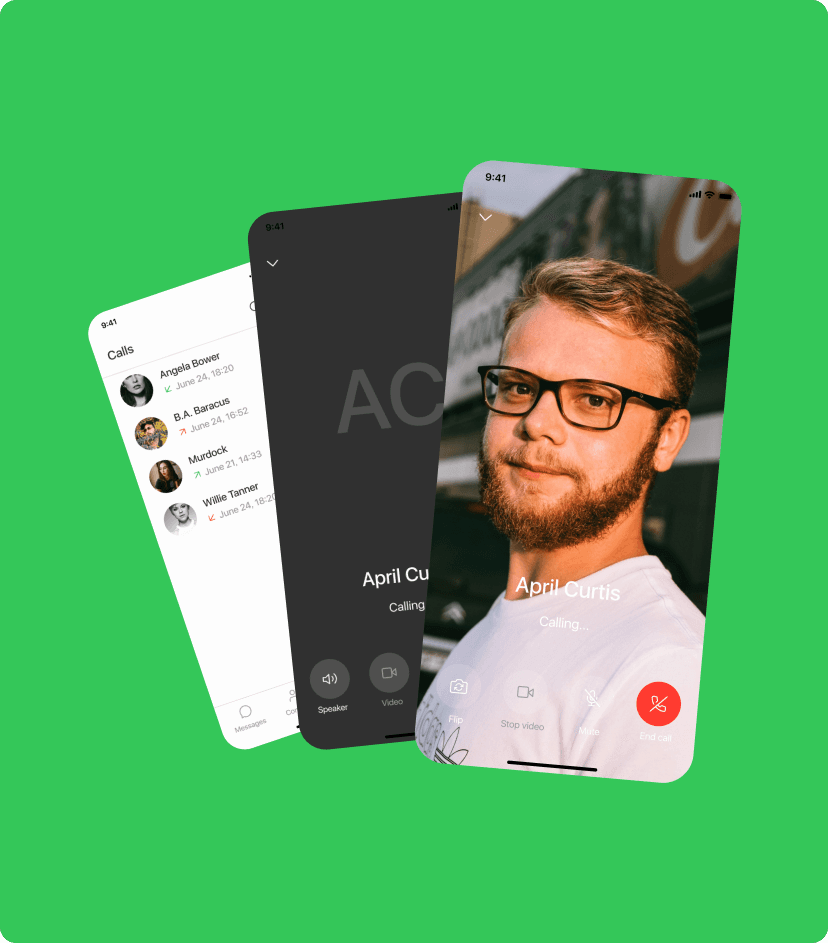 Splash audio and video calls feature