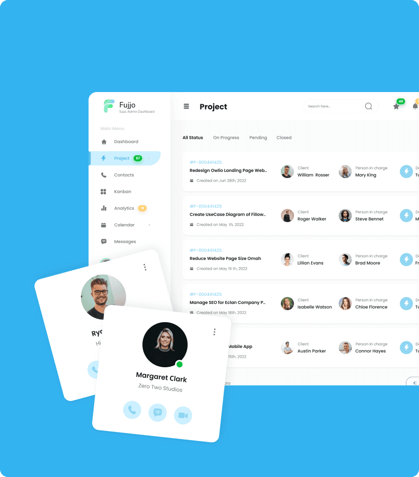 Fujjo projects managing feature