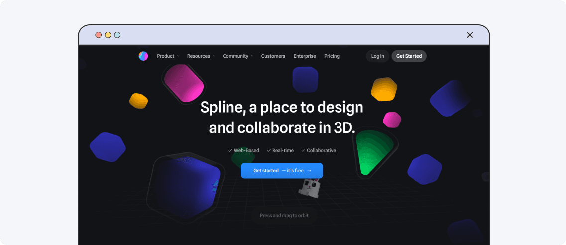 Spline website design