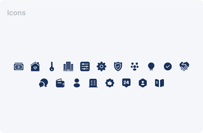 Asset Protection icons set