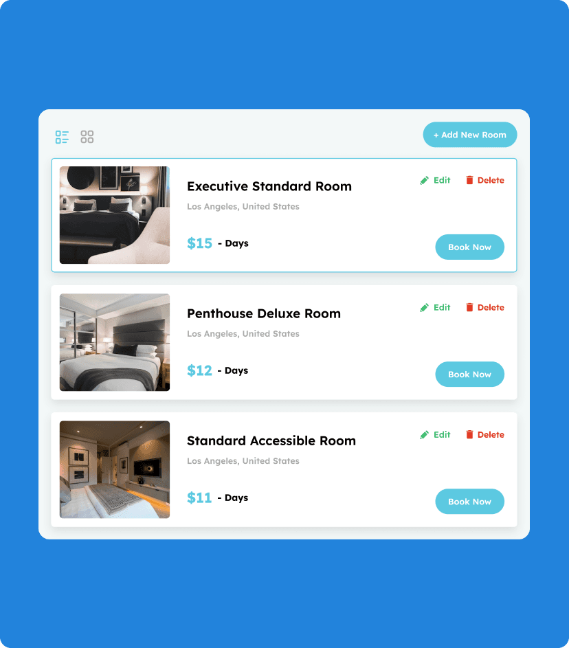 A robust management tool enabling users to add new rooms, book rooms, and manage inventory efficiently.