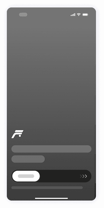 Wireframe of Fitty app login screen