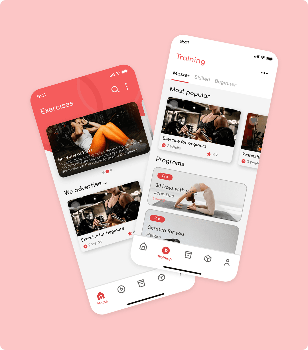 ShareFit trainings feature