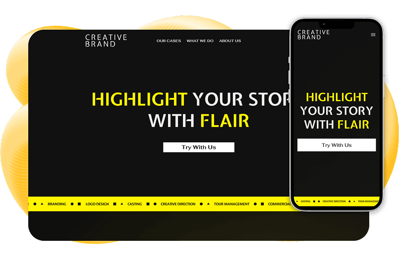 Creative marketing agency website design