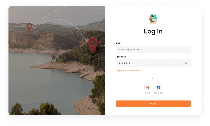 UI design of ChatBot login dashboard