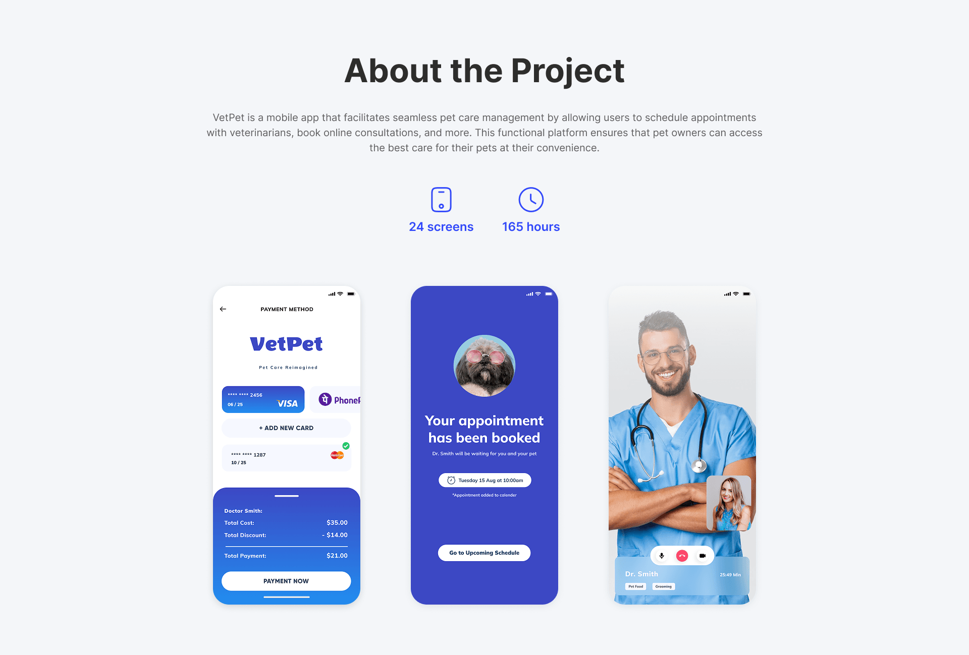 Veterinary appointment scheduling app design