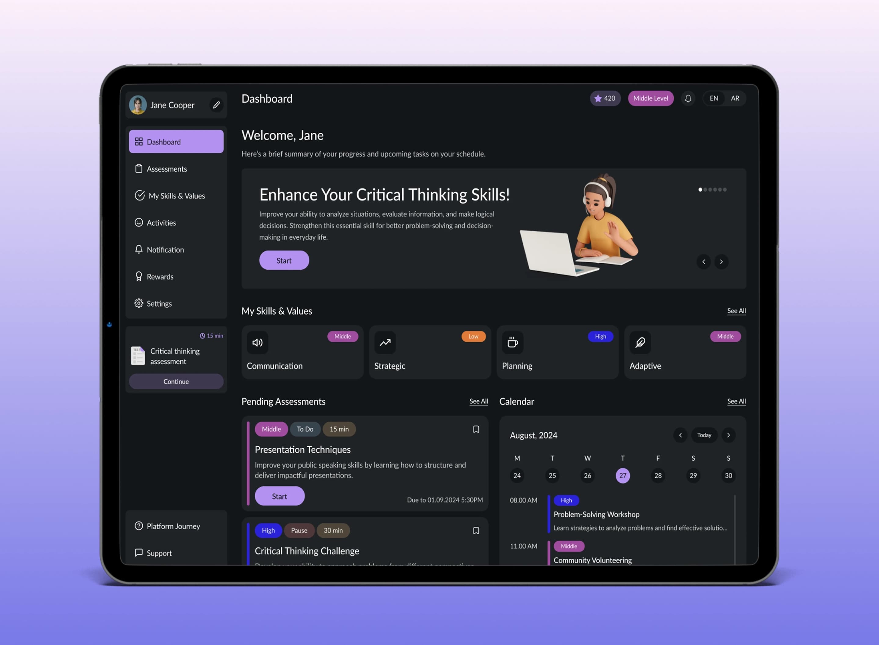 Skill learning platform