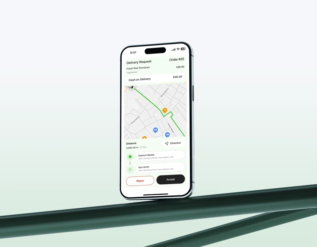Delivery driver app