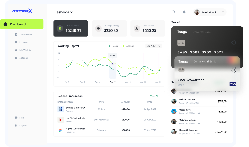 fintech ui ux design services