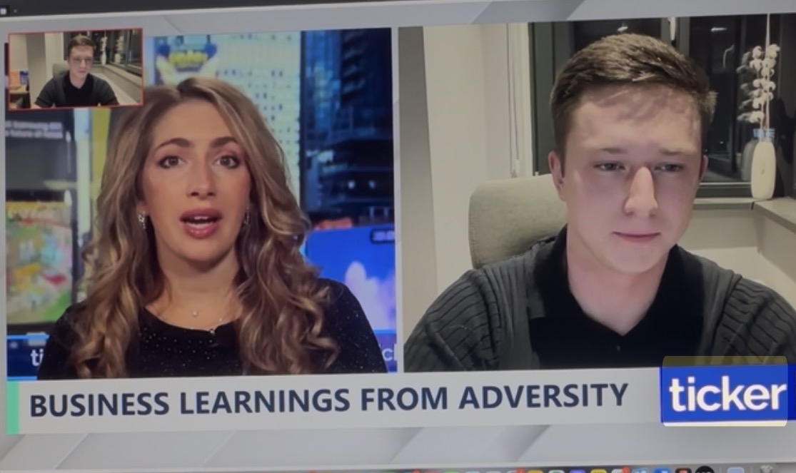 Alexandr Korshykov appeared live on Australian TV to discuss how adversity shapes businesses.